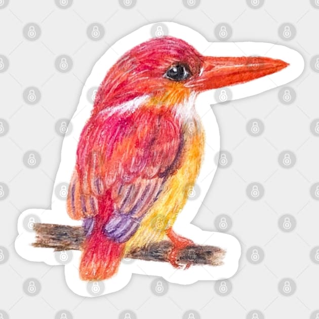 South Philippine Dwarf Kingfisher Sticker by Suriartaddict